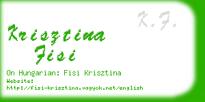 krisztina fisi business card